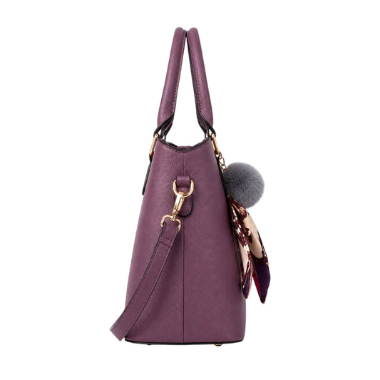 Bagistra Elegant Purple Handbag with Shoulder Strap