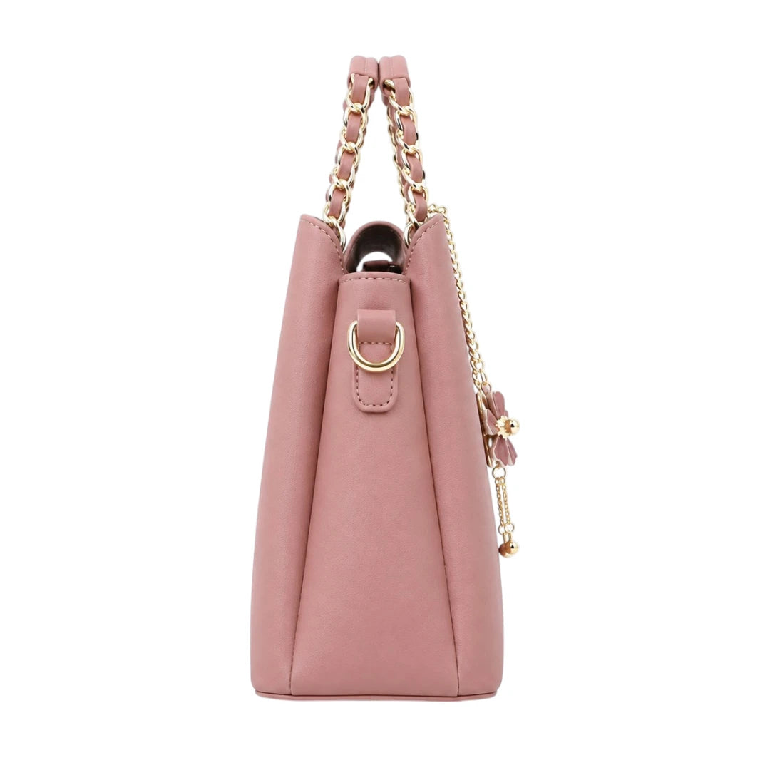 Bagistra Elegant  Pink Top Handle Handbag