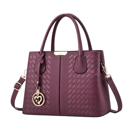 Bagistra Luxury Purple Handbag with Charm